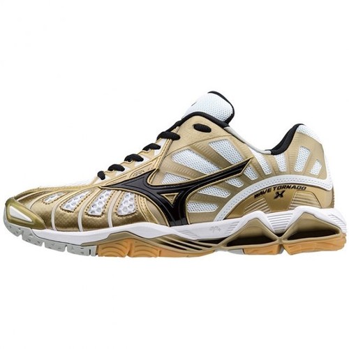 Купить Mizuno WAVE TORNADO Gold White Volleyball Shoes V1GA161250 заказать с доставкой